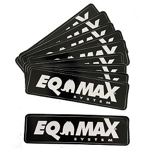 KIT ADESIVOS EQMAX 140X35 MM (10 UNIDADES) - PRETO