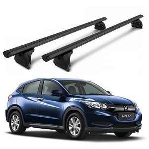 RACK EQTHOR ALUMÍNIO P/ LONGARINAS INTEGRADAS HONDA HR-V 2015 20216 2017 2018 2019 2020 2021 2022 - PRETO