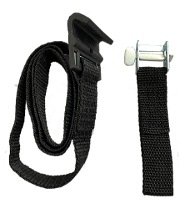 KIT CINTA C/ LAÇO E CINTA C/ GANCHO PARA BIKE ENGATE (B2X / B3X / C3X E PLATAFORMA) EQMAX - PRETO
