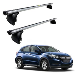 RACK EQTHOR ALUMÍNIO P/ LONGARINAS INTEGRADAS HONDA HR-V 2015 20216 2017 2018 2019 2020 2021 2022 - CINZA