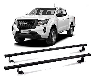 RACK CAÇAMBA AÇO (1,80M) NISSAN FRONTIER 2002 2003 2004 2005 2006 2007 2008 2009 2010 2011 2012 2013 2014 2015 2016 2017 2018 2019 2020 2021 2022 2023 (Precisa Furar) - PRETO