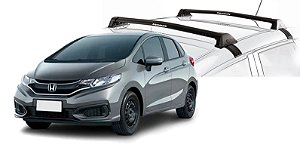 RACK EQMAX NEW WAVE HONDA FIT 2015 2016 2017 2018 2019 2020 2021 - PRETO