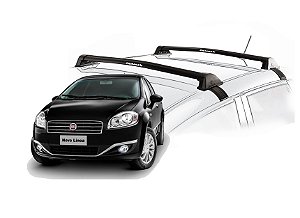 RACK EQMAX NEW WAVE FIAT LINEA 4P 2008 2009 2010 2011 2012 2013 2014 2015 2016 - PRETO