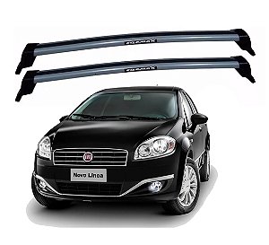 RACK EQMAX NEW WAVE FIAT LINEA 4P 2008 2009 2010 2011 2012 2013 2014 2015 2016 - CINZA