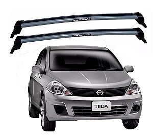 RACK EQMAX NEW WAVE NISSAN TIIDA HATCH 2007 2008 2009 2010 2011 2012 2013 - CINZA