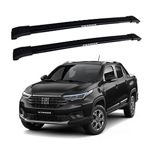 RACK TRAVESSA LARGA EQMAX FIAT NOVA STRADA CABINE DUPLA 2020 2021 2022 2023 2024 2025 - PRETO