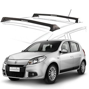 RACK EQMAX NEW WAVE RENAULT SANDERO 4P 2008 2009 2010 2011 2012 - PRETO