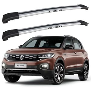 RACK TRAVESSA LARGA EQMAX VW T-CROSS 2019 2020 2021 2022 2023 2024 2025 - CINZA