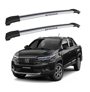 RACK TRAVESSA LARGA EQMAX FIAT NOVA STRADA CABINE DUPLA 2020 2021 2022 2023 2024 2025 - CINZA