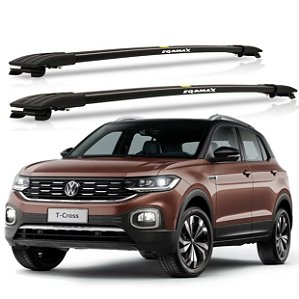 RACK TRAVESSA LARGA EQMAX VW T-CROSS 2019 2020 2021 2022 2023 2024 2025 - PRETO