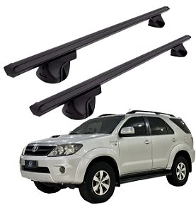 RACK P/ LONGARINAS ALPHA ALUMÍNIO 01 (1,06M) TOYOTA HILUX SW4 2006 2007 2008 2009 2010 2011 2012 2013 2014 - PRETO
