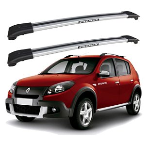 RACK TRAVESSA LARGA EQMAX RENAULT SANDERO STEPWAY 2009 2010 2011 2012 2013 - CINZA