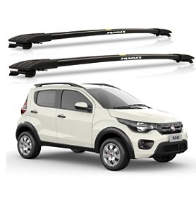 RACK TRAVESSA LARGA EQMAX FIAT MOBI WAY 2017 2018 2019 - PRETO