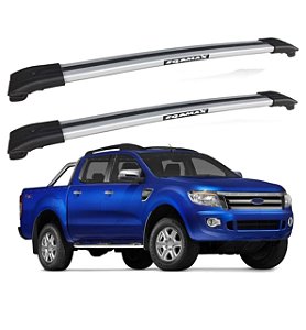 RACK TRAVESSA LARGA EQMAX FORD RANGER CABINE DUPLA 2013 2014 2015 2016 2017 - CINZA