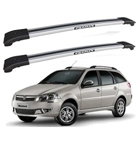 RACK TRAVESSA LARGA EQMAX FIAT PALIO WEEKEND 1997 1998 1999 2000 2001 2002 2003 2004 2005 2006 2007 - CINZA