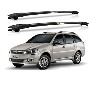 RACK TRAVESSA LARGA EQMAX FIAT PALIO WEEKEND 1997 1998 1999 2000 2001 2002 2003 2004 2005 2006 2007 - PRETO