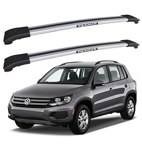 RACK TRAVESSA LARGA EQMAX VW TIGUAN 2010 2011 2012 2013 2014 2015 2016 2017 - CINZA