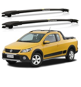 RACK TRAVESSA LARGA EQMAX VW SAVEIRO CROSS 2010 2011 2012 2013 2014 2015 2016 2017 2018 2019 2020 2021 2022 2023 2024 2025 - PRETO