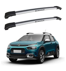 RACK TRAVESSA LARGA EQMAX CITROEN C4 CACTUS 2019 2020 2021 2022 2023 2024 COM LONGARINAS ABERTAS E ALTAS - CINZA
