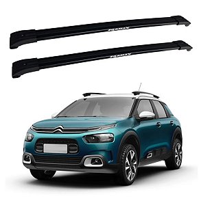 RACK TRAVESSA LARGA EQMAX CITROEN C4 CACTUS 2019 2020 2021 2022 2023 2024 COM LONGARINAS ABERTAS E ALTAS - PRETO