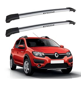 RACK TRAVESSA LARGA EQMAX RENAULT SANDERO STEPWAY 2015 2016 2017 2018 2019 - CINZA