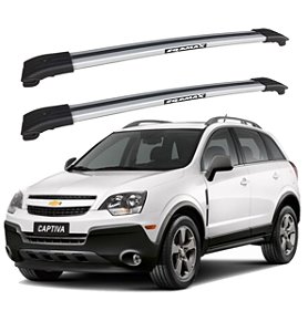 RACK TRAVESSA LARGA EQMAX GM CAPTIVA 2008 2009 2010 2011 2012 2013 2014 2015 2016 2017 - CINZA