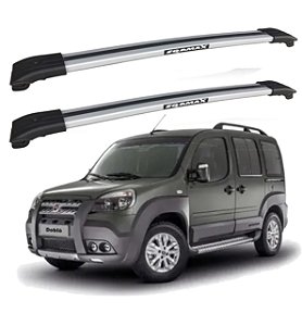 RACK TRAVESSA LARGA EQMAX FIAT DOBLO 2002 2003 2004 2005 2006 2007 2008 2009 2010 2011 2012 2013 2014 2015 2016 2017 2018 2019 2020 2021 - CINZA