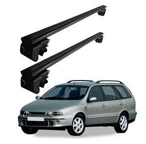 RACK P/ LONGARINAS SIGMA ALUMÍNIO 01 (1,06M) FIAT MAREA WEEKEND 1998 1999 2000 2001 2002 2003 2004 2005 2006 2007 - PRETO