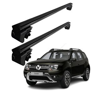 RACK P/ LONGARINAS SIGMA ALUMÍNIO (1,16M) RENAULT DUSTER 2015 2016 2017 2018 2019 - PRETO
