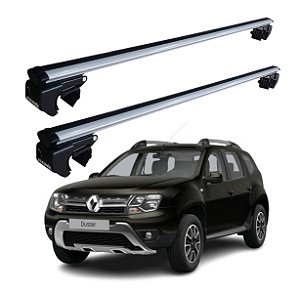 RACK P/ LONGARINAS SIGMA ALUMÍNIO (1,16M) RENAULT DUSTER 2015 2016 2017 2018 2019 - CINZA
