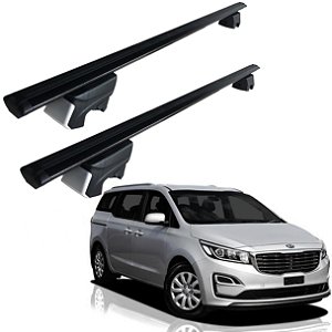 RACK P/ LONGARINAS INTEGRADAS BETA ALUMÍNIO (1,36M) KIA CARNIVAL 2016 2017 2018 2019 – PRETO