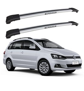 RACK TRAVESSA LARGA EQMAX VW SPACE FOX 2006 2007 2008 2009 2010 2011 2012 2013 2014 2015 2016 2017 2018 2019 - CINZA