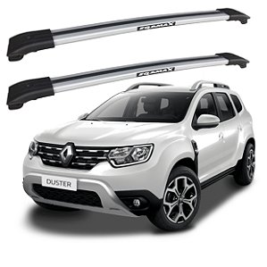 RACK TRAVESSA LARGA EQMAX RENAULT DUSTER 2021 2022 2023 2024 2025 - CINZA