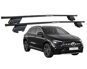 RACK P/ LONGARINAS INTEGRADAS BETA AÇO (1,20M) MERCEDES BENZ GLA 200 2015 2016 2017 2018 2019 2020 2021 2022 2023 - PRETO