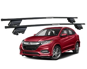 RACK P/ LONGARINAS INTEGRADAS BETA AÇO (1,20M) HONDA HR-V 2015 2016 2017 2018 2019 2020 2021 2022 - PRETO