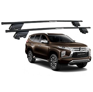 RACK P/ LONGARINAS INTEGRADAS BETA AÇO (1,30M) MITSUBISHI PAJERO SPORT 2021 2022 2023 2024 2025 - PRETO