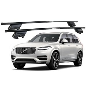 RACK P/ LONGARINAS INTEGRADAS BETA AÇO (1,30M) VOLVO XC 90 2018 2019 2020 2021 2022 2023  - PRETO