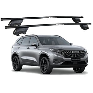 RACK P/ LONGARINAS INTEGRADAS BETA AÇO (1,30M) GWM HAVAL H6 2023 2024 2025 - PRETO