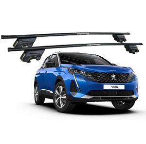RACK P/ LONGARINAS INTEGRADAS BETA AÇO (1,30M) PEUGEOT 3008 2018 2019 2020 2021 2022 2023 - PRETO