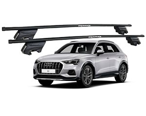 RACK P/ LONGARINAS INTEGRADAS BETA AÇO (1,30M) AUDI Q3 2013 2014 2015 2016 2017 2018 2019 2020 2021 2022 2023 - PRETO