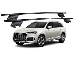RACK P/ LONGARINAS INTEGRADAS BETA AÇO (1,30M) AUDI Q7 2021 2022 2023 - PRETO