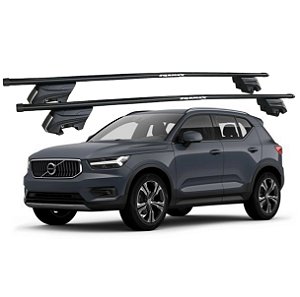 RACK P/ LONGARINAS INTEGRADAS BETA AÇO (1,30M) VOLVO XC 40 2018 2019 2020 2021 2022 2023 - PRETO