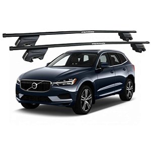 RACK P/ LONGARINAS INTEGRADAS BETA AÇO (1,30M) VOLVO XC 60 (2011 2012 2013 2014 2015 2016 2017 2018 2019 2020 2021 2022 2023) - PRETO