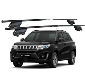 RACK P/ LONGARINAS INTEGRADAS BETA AÇO 1,30M SUZUKI VITARA 2017 2018 2019 2020 2021 2022 - PRETO