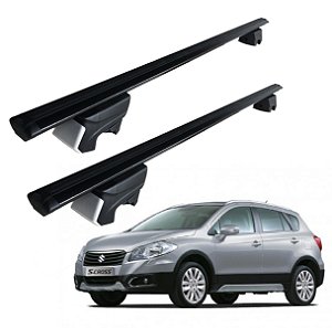RACK P/ LONGARINAS INTEGRADAS BETA ALUMÍNIO (1,16M) SUZUKI S-CROSS 2015 2016 - PRETO