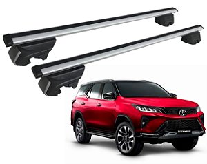 RACK P/ LONGARINAS INTEGRADAS BETA ALUMÍNIO (1,16M) TOYOTA HILUX SW4 2016 2017 2018 2019 2020 2021 2022 2023 2024 2025 - CINZA