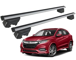 RACK P/ LONGARINAS INTEGRADAS BETA ALUMÍNIO (1,16M) HONDA HR-V 2015 2016 2017 2018 2019 2020 2021 2022 - CINZA