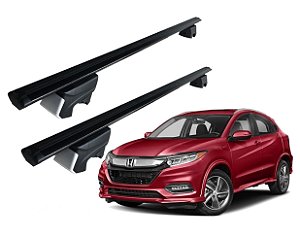 RACK P/ LONGARINAS INTEGRADAS BETA ALUMÍNIO (1,16M) HONDA HR-V 2015 2016 2017 2018 2019 2020 2021 2022 - PRETO