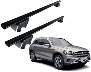 RACK P/ LONGARINAS INTEGRADAS BETA ALUMÍNIO (1,16M) MERCEDES BENZ GLC 220 (2021 2022) - PRETO