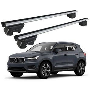 RACK P/ LONGARINAS INTEGRADAS BETA ALUMÍNIO (1,26M) VOLVO XC40 2018 2019 2020 2021 2022 2023 - CINZA